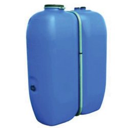 Cuve aérienne renforcée 1 000L - polyéthylène, cerclage en acier, coloris bleu
