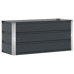 Helloshop26 - Jardinière moderne esthétique intérieure extérieure 100 x 40 x 45 cm en acier anthracite 02_0059218 - acier 3000241006486