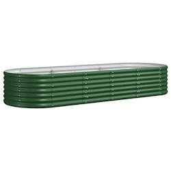 Helloshop26 - Jardinière bac lit surélevé plantes fleurs terrasse jardin de jardin acier enduit de poudre 224 x 80 x 36 cm vert 02_0039603 - vert a