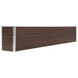 Helloshop26 - Jardinière lit surélevé plantes fleurs jardin acier galvanisé 320 x 40 x 45 cm marron 02_0001109 - marron métal 3000074681539