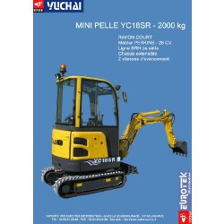 Mini-pelles yc18sr - 200 kg