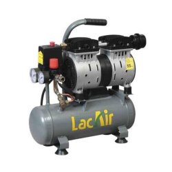 Compresseur monobloc monophasé silencieux - SILENT 6/6 SH sans huile et sans entretien - Cuve 6L - 55 dB - LACMÉ