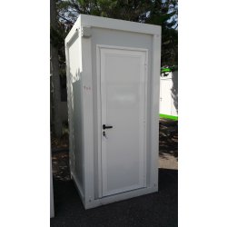Bungalow de chantier neuf 1.19x1.19m - sanitaire avec WC, lavabo et luminaire
