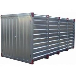 CONTAINER DE CHANTIER - CONTENEUR DE STOCKAGE 6M - BUNGALOW GALVANISÉ DÉMONTABLE CDS-6