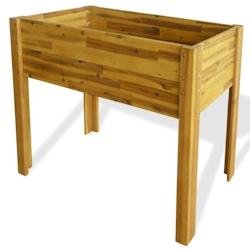 Helloshop26 - Jardinière lit surélevé plantes fleurs jardin bois massif 84 cm d'acacia 02_0001195 - Bois massif 3000075601536