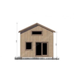 Studio de jardin - maison de jardin - ossature bois La Rochelle 37m² - toiture 2 pans avec étage de 17m²