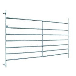 TCM2400 - Barrière de bergerie 7 lisses - Satene - tubes horizontaux emboîtés et soudés - différentes longueurs