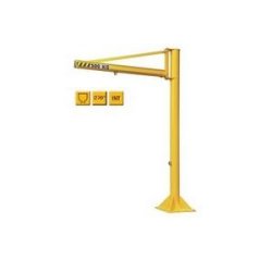 Potence sur fût triangulée à profil creux AG_PFTC - rotation 270° - finition RAL 1028 jaune