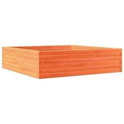 Helloshop26 - Jardinière bac lit surélevé plantes fleurs terrasse jardin cire 90 x 90 x 23 cm bois de pin massif marron 02_0038527 - marron Bois ma