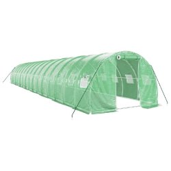 Helloshop26 - Serre tente abri plante fleur légumes avec cadre en acier 48 m² 16 x 3 x 2 m vert 02_0044598 - vert acier 3000220266313