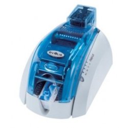Imprimante de cartes plastiques Evolis Pebble4 Essential - Simple face - 12 dots/mm (300 dpi) - USB & Ethernet - Bleu