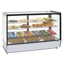 Vitrine ventilée positive 215 Litres, 4 niveaux, 2 portes coulissantes vitrées, 580 W, 220 V - MONO