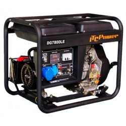 Groupe électrogène diesel ouvert DG7800LE - moteur 4 temps à injection directe - régulation AVR ±1,5%