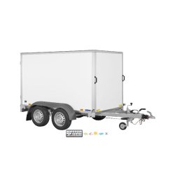 Remorque fourgon en bois SARIS - GO 255 132 2000 2 - 2 essieux roues extérieures - PTAC : 2000 Kg - 255 x 132 x H150 cm - Reference SARIS_FOURGON_DV2000