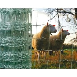 Grillage noué galvanisé 50 x 1,00m - Maille 150mm - 9 fils en acier - Ø1,95 mm