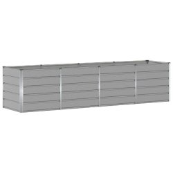 Helloshop26 - Jardinière moderne 240 x 80 x 75 cm design industriel extérieur intérieur en acier gris clair 02_0059192 - gris acier 3000240997297