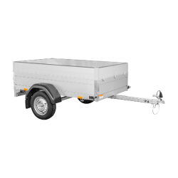 Remorque pour véhicule léger avec capot sécurisé SARIS - PATC 750 Kg - 255 x 133 x H 50 cm - 1 essieu non freiné - Référence MC 255 133 750 1 C