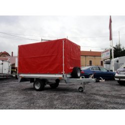 Remorque bâchée plateau Humbaur 1451 - 1 essieu, roues 195/55 x 10 avec frein - transport polyvalent