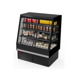 Vitrine réfrigérée semi-verticale MILANO à portes coulissantes - EORI-SVP-937, 937 x 900 x 1600 mm, 3+ base, LED, positif