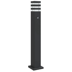 Helloshop26 - Lampadaire d'extérieur avec capteur 80 cm aluminium noir 02_0042524 - noir aluminium 3000218168841