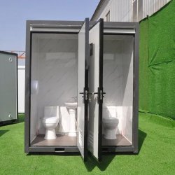 Module sanitaire double 4 m², pour les chantiers, événements ou zones de passage - 2 WC et 2 lave-mains