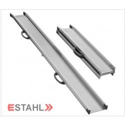 Paire de rampes pliantes E-stahl 30020-110F, 30020-160F, 30020-210F, 30020-260F, 30020-310F - aluminium anodisé, surface antidérapante, jusqu'à 350 kg