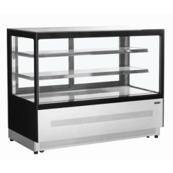 Vitrine réfrigérée 2 niveaux 150cm - inox / verre - 2.26 m² - LPD1500F/BLACK - neuf