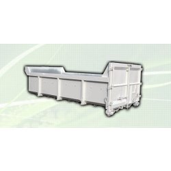 Benne à déchets grands volumes ouverte 10m3 - dimensions 5,015m x 2,460m x 1,753m - poids total 1,600 T