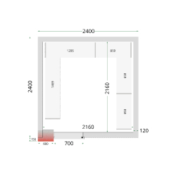 Chambre froide négative TEFCOLD CRNF2424