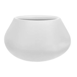 WellHome - Pot en polyéthylène rotomoulé 50L 52x52x30cm en coloris Blanc - Top Garden Meriva - blanc PLS065
