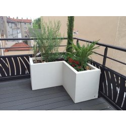 Jardinière / bac rectangle en résine, sur mesure ultra®