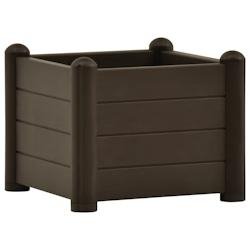 Helloshop26 - Jardinière lit surélevé plantes fleurs jardin PP 43 x 43 x 35 cm moka 02_0001227 - 3000075971530