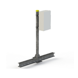 Mât de fixation sur acrotère - Antenne 5G (40m) - Modèle Ø90 H2000, déport 250 mm