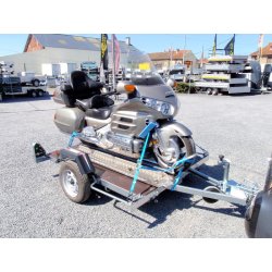 Remorque moto ERDE CH 751 TE - 1 essieu Knott 750 kg sans frein pour gros cube - fabrication française