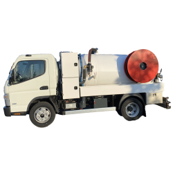 Combiné hydrocureur maniable 6T & 7.5T - Débit 90L/min à 175bars à 37L/min à 400bars - Cuve jusqu'à 4500L