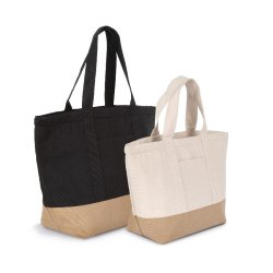 Sac shopping isotherme recyclé - Kimood - Réf: KI0378 - 75% coton recyclé avec poche personnalisable