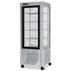 Vitrine négative SCAIOLA 400 litres - 4 faces vitrées triple vitrage - Température -20 à -5°C