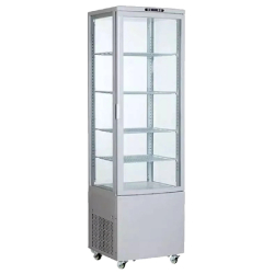 Armoire vitrine réfrigérée avec roues - 515x485x1715 mm - 250 W 230/1V - 14RRW514 Eurast - blanc multi-matériau 14RRW514