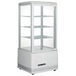 Vitrine réfrigérée à poser blanche 4 faces vitrées - température 0/+12°c capacité 78 l - RT-78L-3
