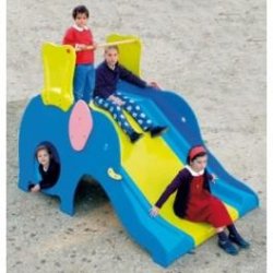 Toboggan éléphant - pour enfants de 3 à 6 ans - avec glissière, tunnel et murs d'escalade - Hauteur de chute 100 cm
