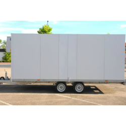Chambre froide 17 m3 sur remorque - température positive - 220V avec double groupe frigorifique