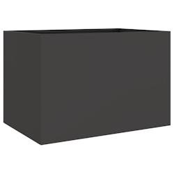 Helloshop26 - Jardinière bac lit surélevé plantes fleurs terrasse jardin 62 x 40 x 39 cm acier noir 02_0037754 - noir acier 3000217866007