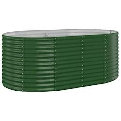 Helloshop26 - Jardinière bac lit surélevé plantes fleurs terrasse jardin de jardin acier enduit de poudre 175 x 100 x 68cm vert 02_0039591 - vert a