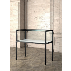 Vitrine table muséographique MU/120FTVA - pieds 60 cm - éclairage LED et serrure