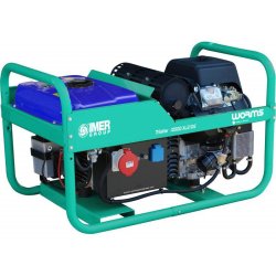 Groupe électrogène essence OHV Tristar 10500 XL21 avec différentiel + DE - 12,5 kVA - 400 V - Worms Robin IMER - 2V0000045.1