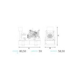 Gza3-6 M6 Groupe électrogène Diesel Genelec - 6,6kW PRP - Moteur HATZ 1B40 - Refroidi par air - Démarrage électrique 12V