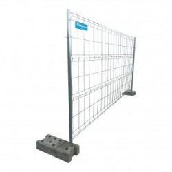 Barrières de chantier mobile grillagée 350 x 190 cm - Cadre 2 - Acier galvanisé