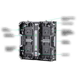 Ecran LED à structure IP66 étanche et robuste GEMINI avec dalle RENTAL
