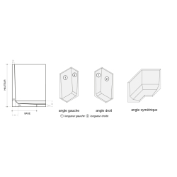 Angles fixes en béton - Hauteur 0,5 m à 3 m - Compatible avec gamme CLF10GS