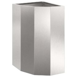 Helloshop26 - Jardinière d'angle moderne adaptée extérieur 30 x 30 x 50 cm en acier inoxydable argent 02_0052919 - inox 3000237651997